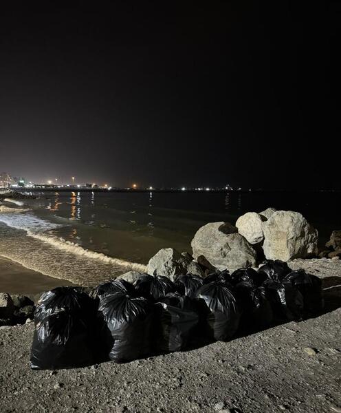 عکس لب دریا بندرعباس شب