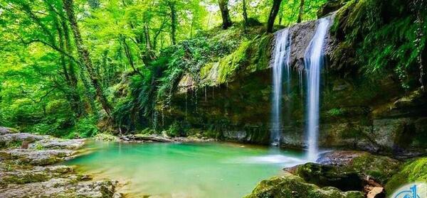 عکس کوه جنگل دریا
