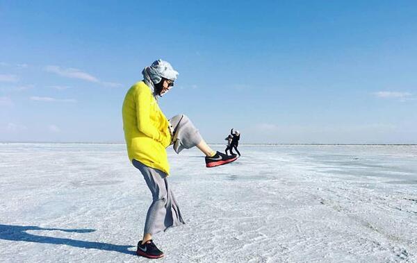 عکس دریاچه نمک اصفهان