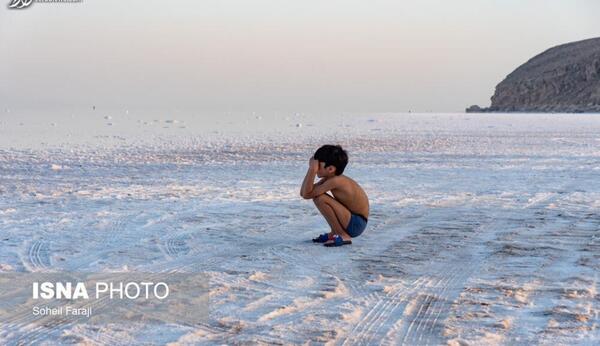 عکس دریاچه ارومیه خشک شده