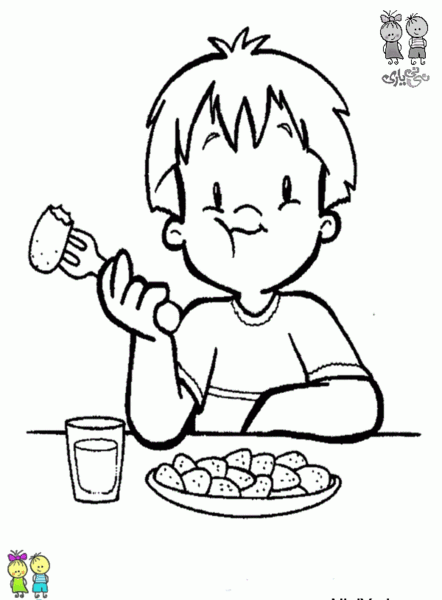 عکس کارتونی غذا خوردن