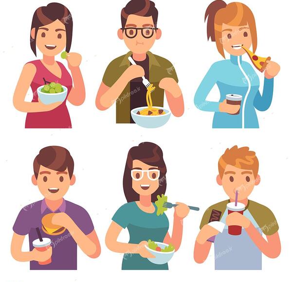 عکس کارتونی غذا خوردن