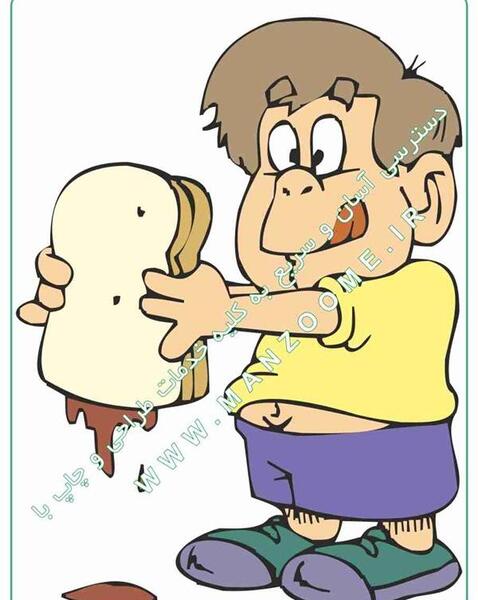 عکس کارتونی غذا خوردن