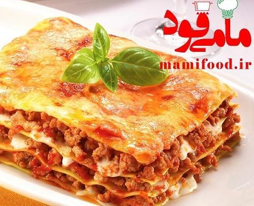 عکس از غذای لازانیا