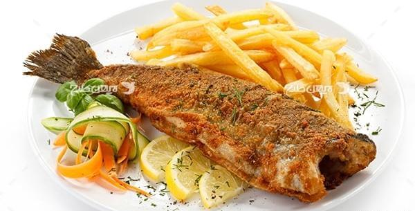 عکس غذا با ماهی