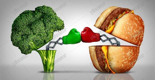 عکس غذای سالم و ناسالم