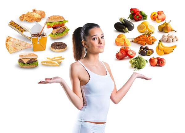 عکس غذای سالم و ناسالم نقاشی