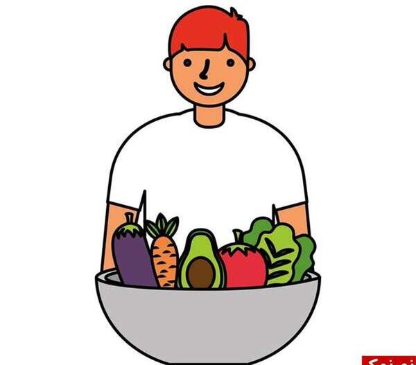 عکس غذای سالم و ناسالم نقاشی