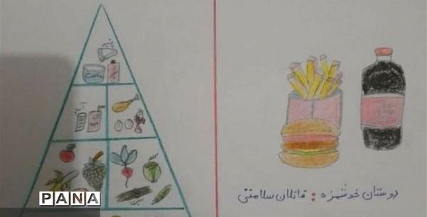 عکس غذای سالم نقاشی