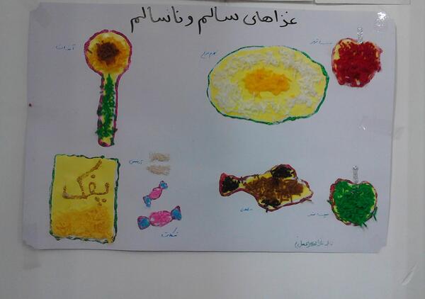 عکس غذای سالم نقاشی
