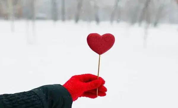 عکس قلب برفی عاشقانه