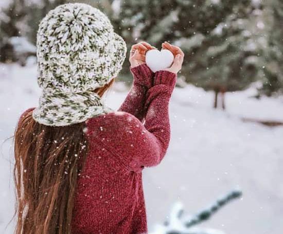 عکس قلب برفی عاشقانه
