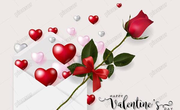 عکس قلب با گل رز قرمز