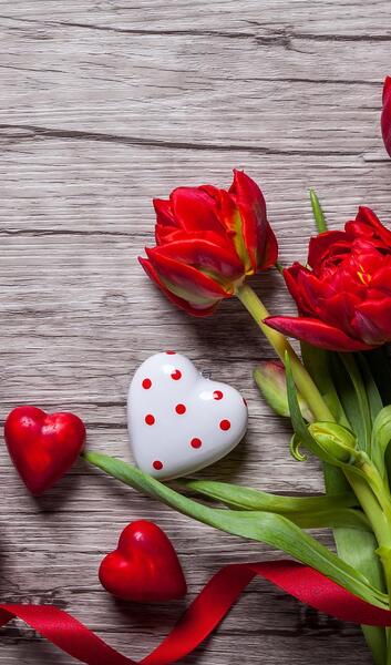 عکس قلب و گل برای تصویر زمینه