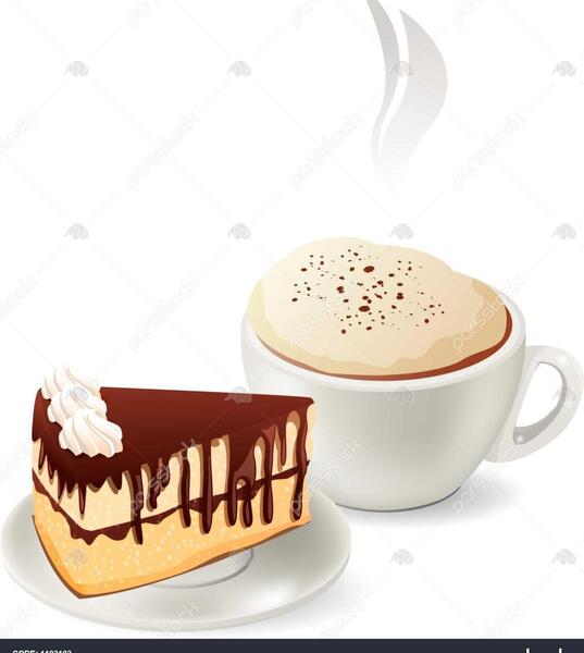 عکس قهوه و کیک در کافی شاپ