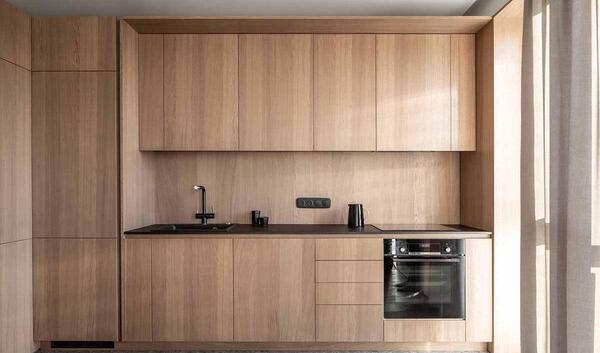 عکس کابینت قهوه ای روشن