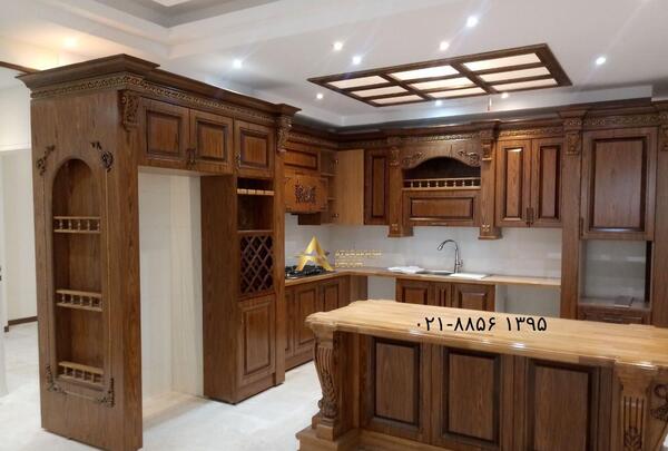 عکس کابینت قهوه ای روشن