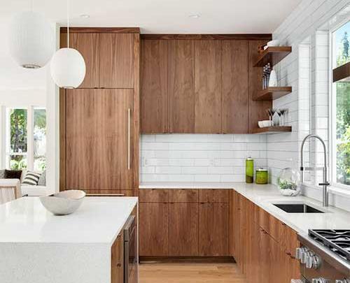 عکس کابینت قهوه ای روشن