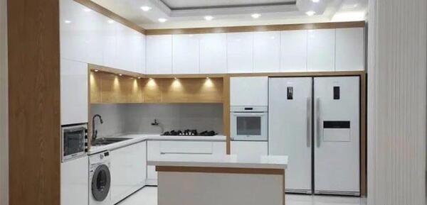 عکس کابینت قهوه ای روشن