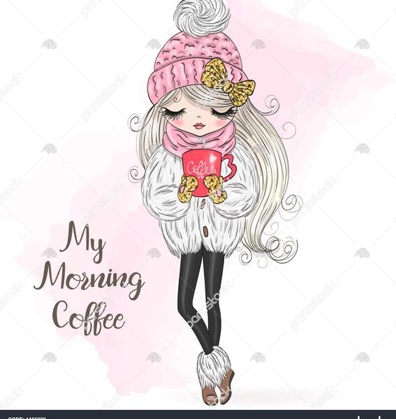 عکس قهوه دست دختر
