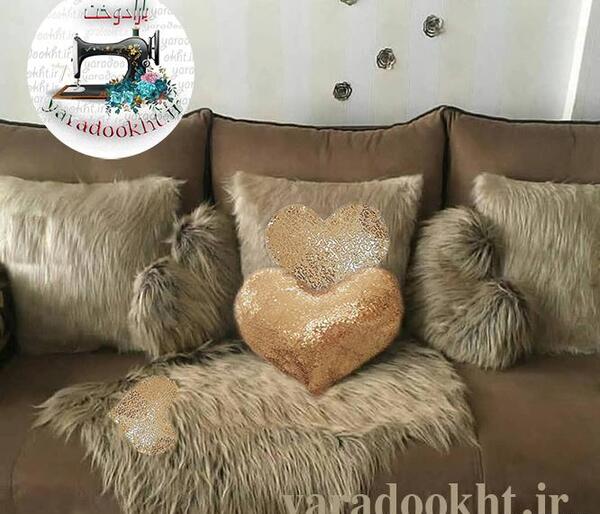 عکس کوسن مبل قهوه ای