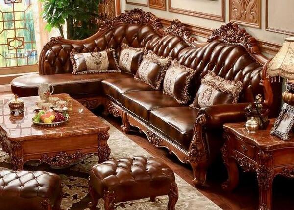 عکس مبل سلطنتی چوب قهوه ای