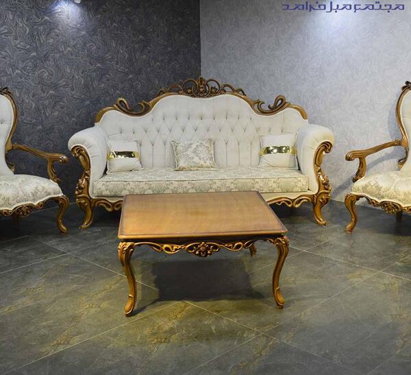 عکس مبل سلطنتی چوب قهوه ای