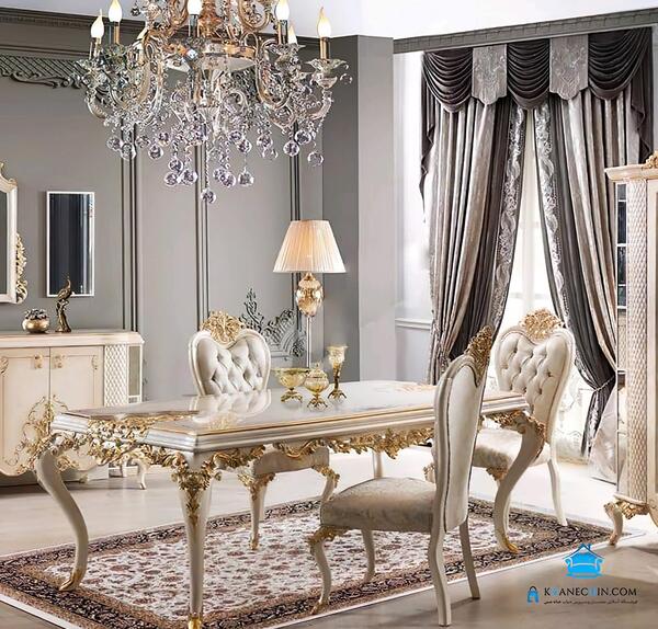 عکس مبل سلطنتی چوب قهوه ای