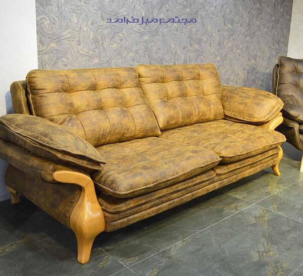 عکس مبل راحتی کرم قهوه ای