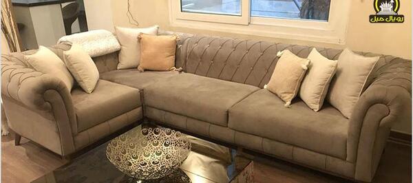 عکس مبل چستر کرم قهوه ای