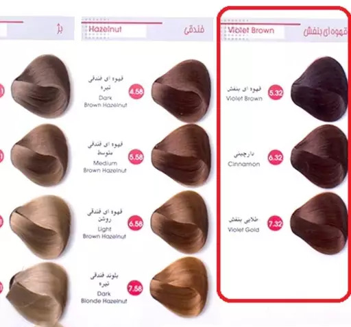 عکس رنگ موی قهوه ای روشن