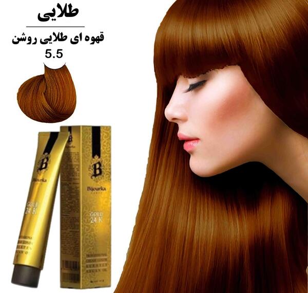 عکس رنگ موی قهوه ای طلایی روشن