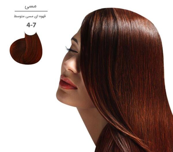 عکس رنگ موی قهوه ای مسی روشن