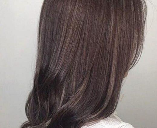 عکس رنگ موی قهوه ای تیره