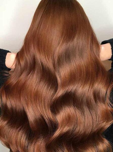 عکس رنگ موی قهوه ای