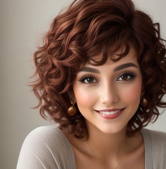 عکس رنگ موی قهوه ای شکلاتی