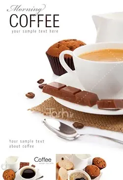 عکس فنجان قهوه و کیک