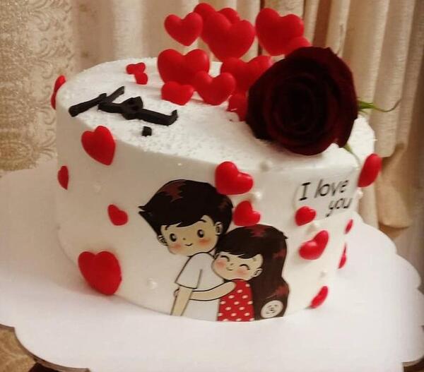 عکس کیک تولد عاشقانه برای دوست پسرم
