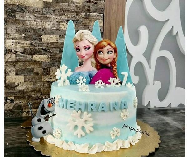 عکس کیک تولد السا و آنا جدید
