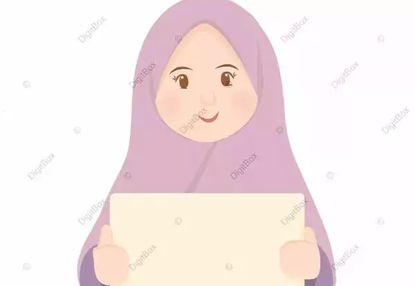 عکس کارتونی دختر با حجاب