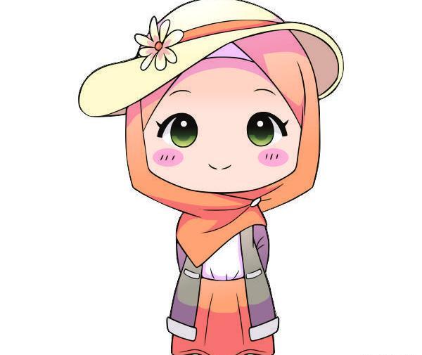 عکس کارتونی دختر با حجاب
