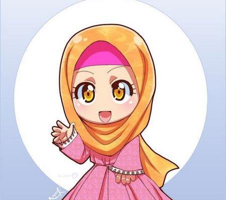عکس کارتونی دخترانه با حجاب