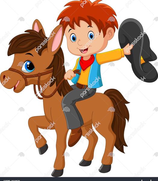 عکس کارتونی اسب سواری