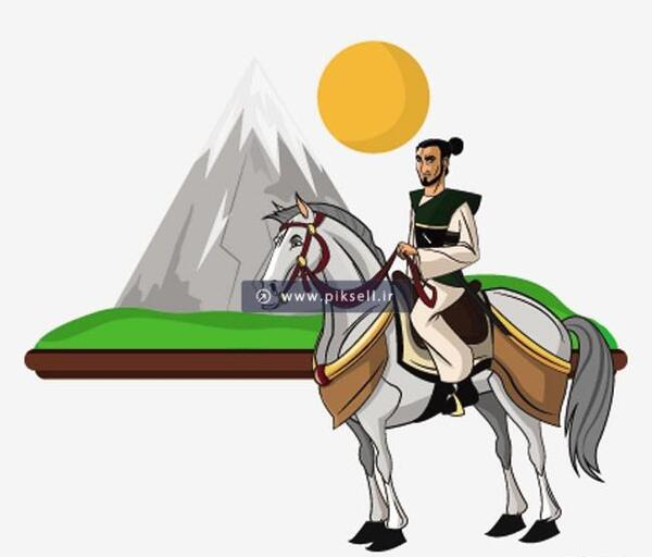 عکس کارتونی اسب سواری