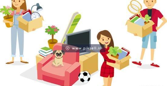 عکس کارتونی اسباب کشی