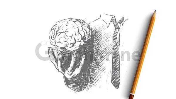 عکس کارتونی مغز انسان