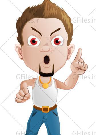 عکس کارتونی آدم بد