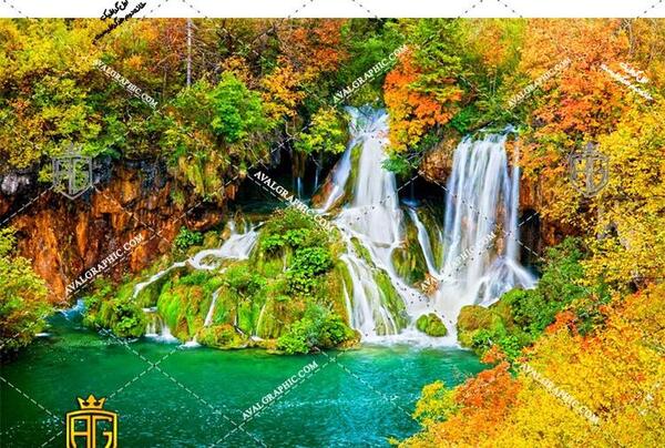 عکس منظره ی آبشار
