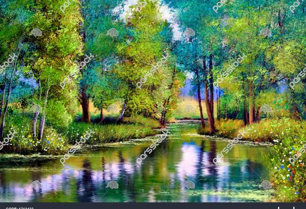 عکس منظره برای نقاشی رنگ روغن