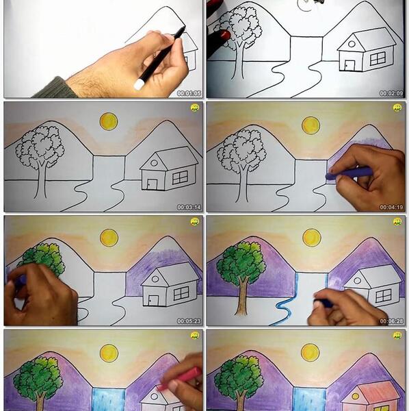 عکس منظره برای نقاشی ساده